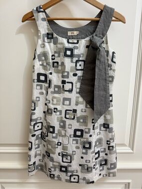 Emily and Fin Geometric Mid-Century Square Print Shift Dress 4